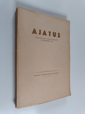 Ajatus : filosofisen yhdistyksen vuosikirja 3