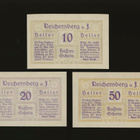 Itävalta Notgeld 10, 20, 50 Heller, Reichersberg 1920 - pikkukuva 1