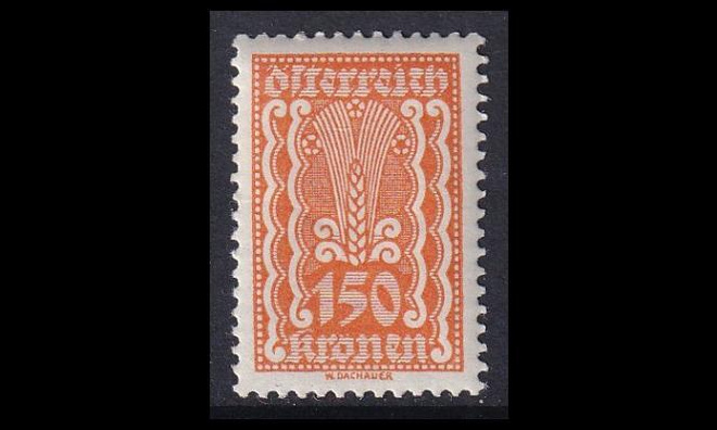 Itävalta 380 ** Käyttösarja maatalous 150 Kr (1922)