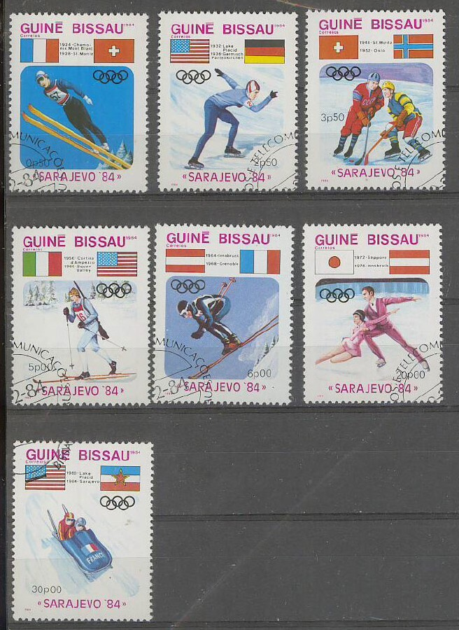 Olympia 1984 Sarajevo - Guine Bissau 7 merkkiä