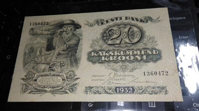 Estonia Eesti 20 krooni 1932 UNC