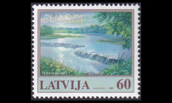 Latvia 544 ** Europa vesi (2001)