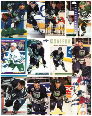 13 x GEOFF SANDRSON Hardford Whalers