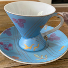 YAMASEN FINE PORCELAIN 5x kahvikuppi ja 5x aluslautanen - pikkukuva 4