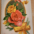 kukkakortti, ruusuja, kulkenut, merkki 1964 - pikkukuva 1