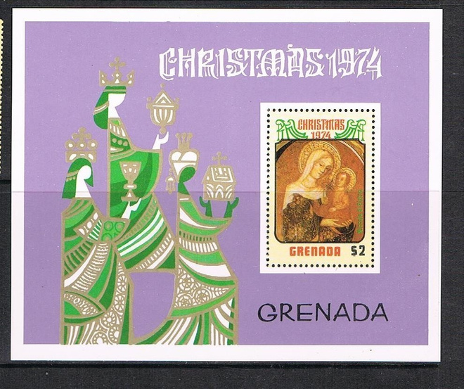 Grenada 1974 - Joulu Christmas ++ sarja ja blokki