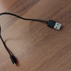 Musta Micro USB latausjohto 25-30 cm - pikkukuva 1