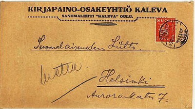 M30 1930 1mk "tavaranäyte" pussi