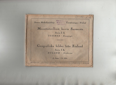 Maantieteellisiä kuvia Suomesta, Sarja 1 A, WSOY 1925,32 kpl
