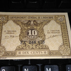 Indochine Indokiina 10 Cents 1943 P89 UNC- - pikkukuva 1