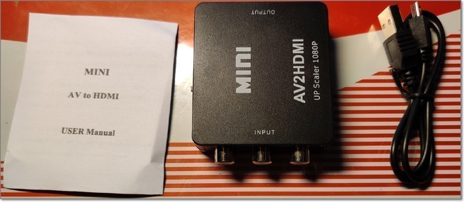 Musta minikomposiitti-AV CVBS - HDMI -adapteri #30479