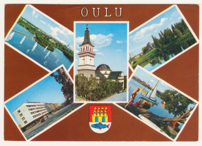 Oulu kirkko ja maisemia 1972