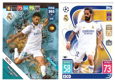 2 x ISCO Real Madrid, Jalkapallo Kortteja