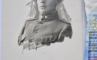 VANHA Valokuva Rautatie Aseman Komendantti Viipuri 1918