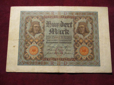 100 mark 1920 Saksa-Germany