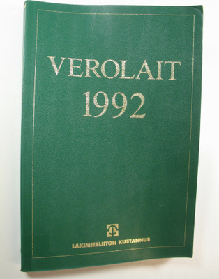 Erkki (toim.) Onikki : Verolait 1992