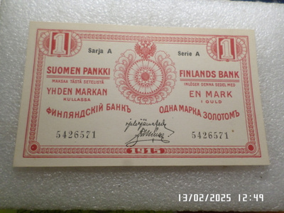 1  mk  1915  Sarja  A   5426571  JÄR /His  silee