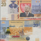 Puola Poland 20 Zlotych 2021 UNC Lech Kaczynski - pikkukuva 1
