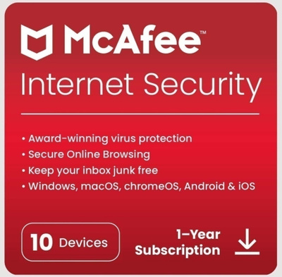 McAfee Internet Security Antivirus 2026 / 10 Laitetta