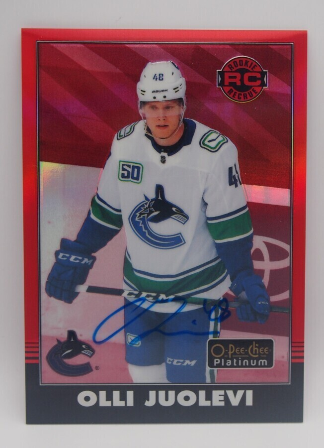 2020-21 OPC Platinum Retro Red autographs Olli Juolevi