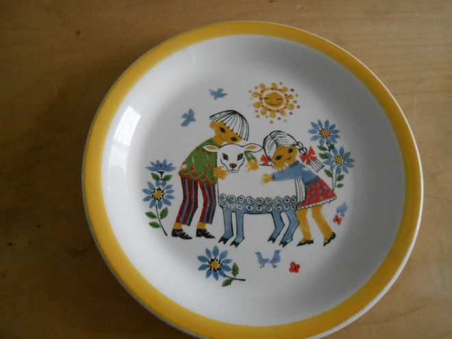 Vintage keraaminen lautanen Stavangerflint.