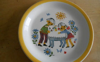 Vintage keraaminen lautanen Stavangerflint.