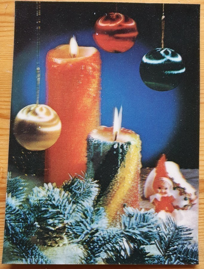 Postikortti kolmiulotteinen joulukortti