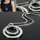 1224 .. Women Fashion Crystal Silver Plated .. Kaulakoru - pikkukuva 3