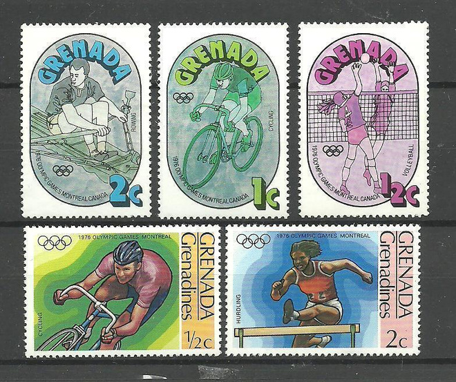 OLYMPIALAISET urheiluaiheiset merkit GRENADA Karibia