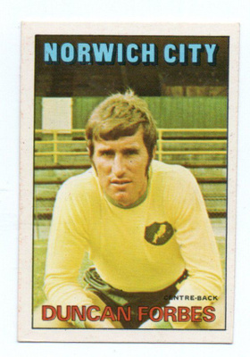 Purkkakuva Jalkapallo n:o 119 DUNCAN FORBES. Norwich City