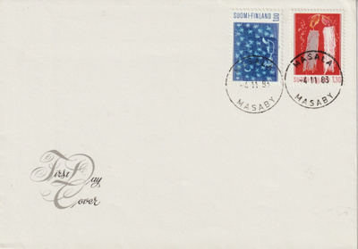 1983 Joulumerkkien FDC-kirje Masalan leimalla