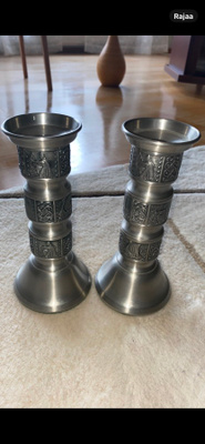 2kpl Hagness Pewter made in norway kynttilänjalkaa