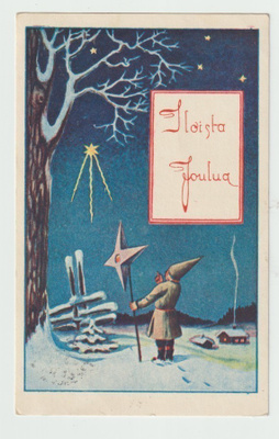 Tonttu katselee kirkasta tähteä   (T)