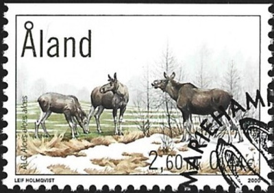 Åland 2000 ÅV 8 Hirvet 2,60 mk EP leima LaPe 171