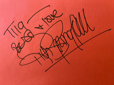 Rick Springfield nimikirjoitus paperilla