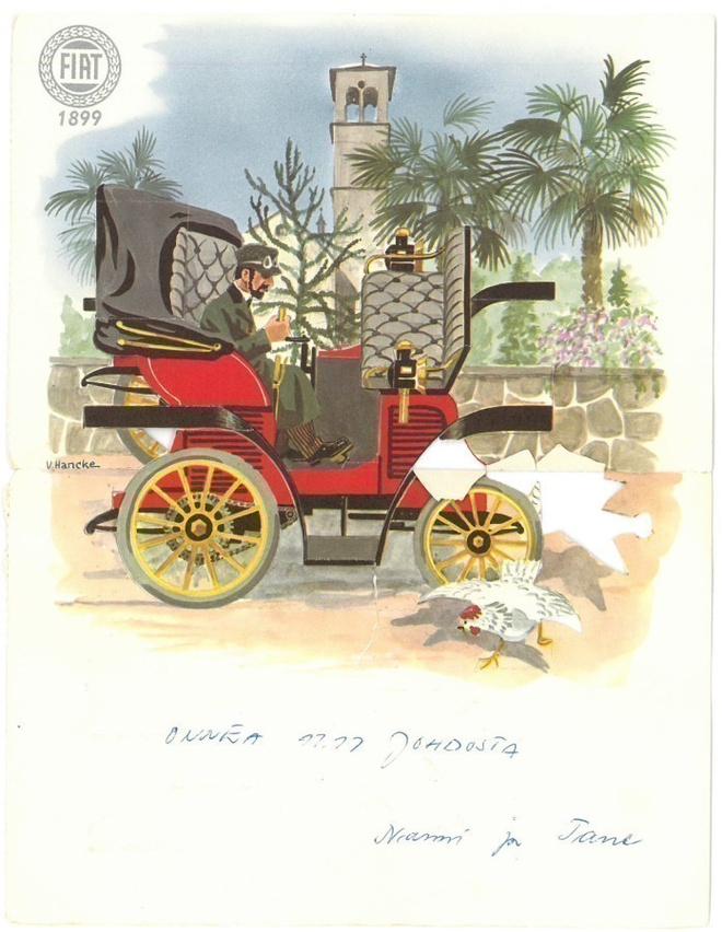V. Hancke Fiat 1899 auto taittokuva