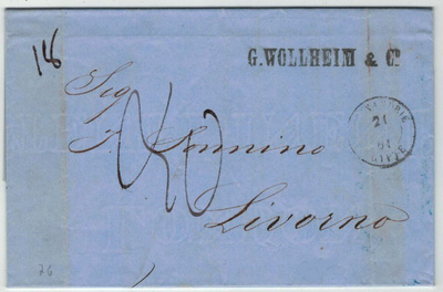 Egypti 1861 kirje Italiaan