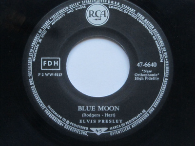 Elvis Presley: Blue Moon 7" single
