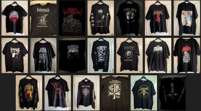 20x Black/Thrash/Death Metal paitaa