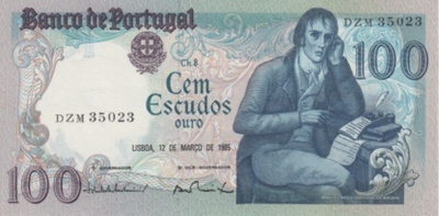 (B0007) PORTUGAL, 1985. 100 Escudos. P-178d. UNC