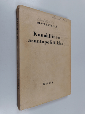Olavi Rytkölä : Kunnallinen asuntopolitiikka