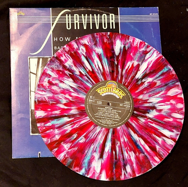 Survivor : 12" Värivinyyli How much love (1986)