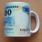 UKK Urho Kekkonen 500 markkaa seteli muki - pikkukuva 2