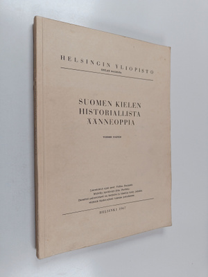 Veikko Ruoppila : Suomen kielen historiallista äänneoppia