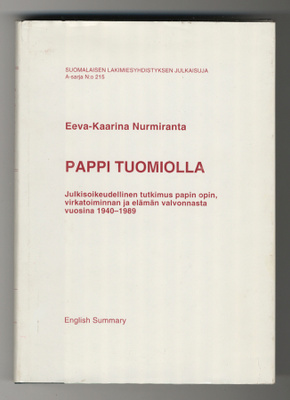 Eeva-Kaarina Nurmiranta: Pappi tuomiolla: Julkisoikeudelline