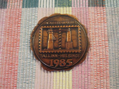 Tallinn-Helsingi 1985 Filateelinäitus mitali.