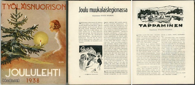 Työläisnuorison joululehti 1938 (mm. Pentti Haanpää)