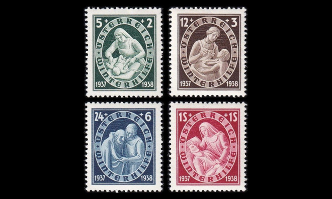 Itävalta 642-5 ** Talviapu (1937)