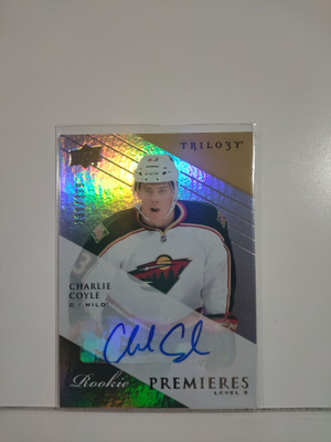 2013-14 Upper Deck Trilogy #129 Charlie Coyle AU, SN399