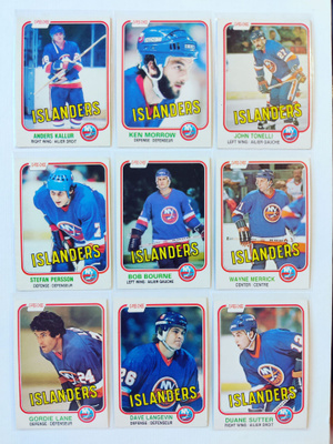 81-82 Opc - New York Islanders 9kpl